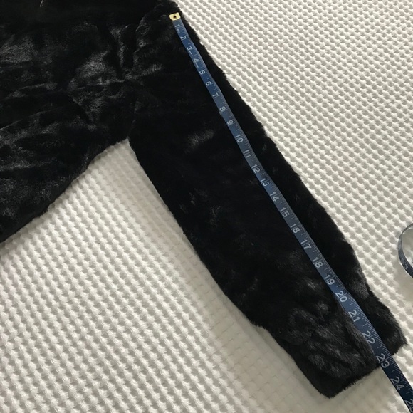 New Black Silky Fuzzy Faux Fur Jacket - Picture 9 of 14